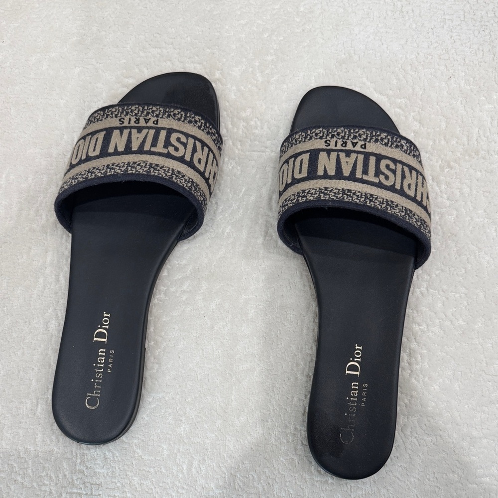 Dior Black and Beige Women's Sandals